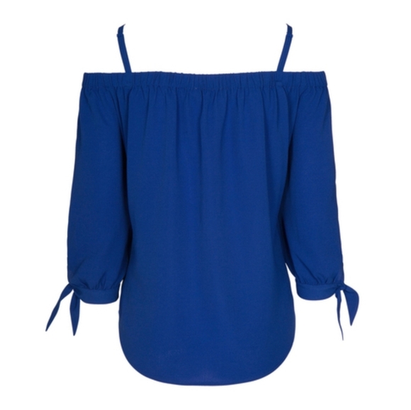 Ricki's Cold Shoulder Convertible Blouse - Picture 2 of 4